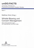 Cover: Whistle Blowing und Concern Management - Peter Lang Verlag