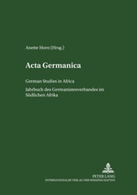 Abbildung von: Acta Germanica - Peter Lang Verlag