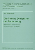 Cover: Die interne Dimension der Bedeutung - Peter Lang Verlag