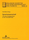 Cover: Sprechwissenschaft - Peter Lang Verlag