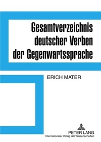 Abbildung von: Gesamtverzeichnis deutscher Verben der Gegenwartssprache - Peter Lang Verlag