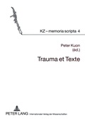 Cover: Trauma et Texte - Peter Lang Verlag