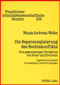 Abbildung von: Die Repersonalisierung des Rechtskonflikts - Peter Lang Verlag