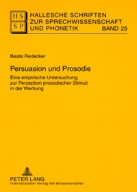 Abbildung von: Persuasion und Prosodie - Peter Lang Verlag