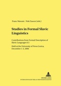 Cover: Studies in Formal Slavic Linguistics - Peter Lang Verlag