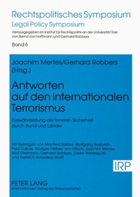 Abbildung von: Antworten auf den internationalen Terrorismus - Peter Lang Verlag