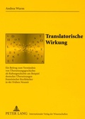 Cover: Translatorische Wirkung - Peter Lang Verlag