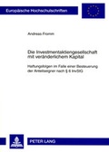 Abbildung von: Die Investmentaktiengesellschaft mit veraenderlichem Kapital - Peter Lang Verlag