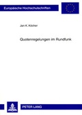 Cover: Quotenregelungen im Rundfunk - Peter Lang Verlag