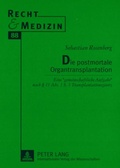 Cover: Die postmortale Organtransplantation - Peter Lang Verlag