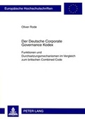 Cover: Der Deutsche Corporate Governance Kodex - Peter Lang Verlag