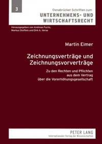 Abbildung von: Zeichnungsverträge und Zeichnungsvorverträge - Peter Lang Verlag