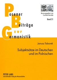 Abbildung von: Subjektsätze im Deutschen und im Polnischen - Peter Lang Verlag
