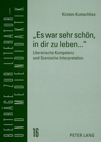 Bild: «Es war sehr schoen, in dir zu leben...» - Peter Lang Verlag