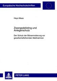 Abbildung von: Zwangsdelisting und Anlegerschutz - Peter Lang Verlag