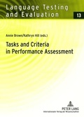 Cover: Tasks and Criteria in Performance Assessment - Peter Lang Verlag