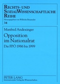 Cover: Opposition im Nationalrat - Peter Lang Verlag