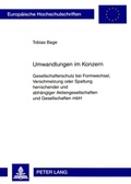 Abbildung von: Umwandlungen im Konzern - Peter Lang Verlag