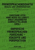 Cover: Empirische Fremdsprachenforschung - Konzepte und Perspektiven - Peter Lang Verlag