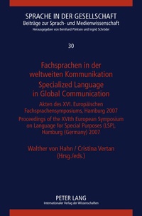 Abbildung von: Fachsprachen in der weltweiten Kommunikation / Specialized Language in Global Communication - Peter Lang Verlag