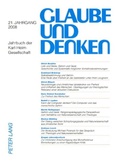 Cover: Glaube und Denken - Peter Lang Verlag