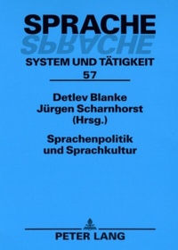 Abbildung von: Sprachenpolitik und Sprachkultur - Peter Lang Verlag