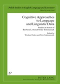 Cover: Cognitive Approaches to Language and Linguistic Data - Peter Lang Verlag