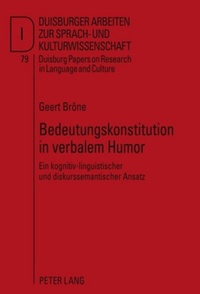 Abbildung von: Bedeutungskonstitution in verbalem Humor - Peter Lang Verlag