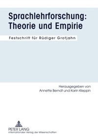 Abbildung von: Sprachlehrforschung: Theorie und Empirie - Peter Lang Verlag