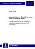 Cover: Vertraulichkeit im Schiedsverfahren nach deutschem Recht - Peter Lang Verlag