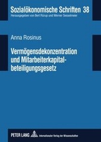 Abbildung von: Vermögensdekonzentration und Mitarbeiterkapitalbeteiligungsgesetz - Peter Lang Verlag