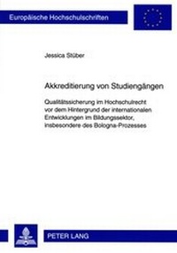 Abbildung von: Akkreditierung von Studiengängen - Peter Lang Verlag