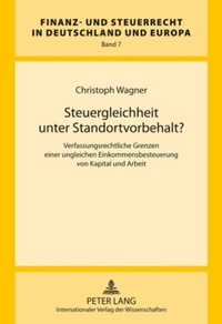 Abbildung von: Steuergleichheit unter Standortvorbehalt? - Peter Lang Verlag