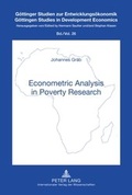 Cover: Econometric Analysis in Poverty Research - Peter Lang Verlag