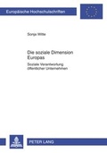 Cover: Die soziale Dimension Europas - Peter Lang Verlag