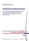 Bild: Die Bauunternehmerinsolvenz - Peter Lang Verlag