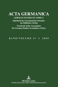 Cover: ACTA GERMANICA - Peter Lang Verlag