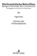 Cover: Grenzen des Tarifsozialplanes - Peter Lang Verlag