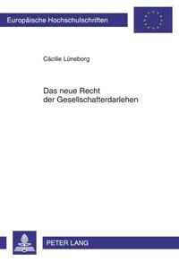 Abbildung von: Das neue Recht der Gesellschafterdarlehen - Peter Lang Verlag