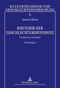 Cover: Rhetorik der Geschlechterdifferenz - Peter Lang Verlag