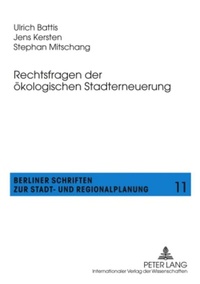 Abbildung von: Rechtsfragen der ökologischen Stadterneuerung - Peter Lang Verlag