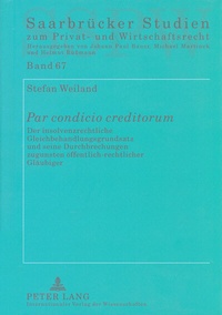 Abbildung von: «Par condicio creditorum» - Peter Lang Verlag