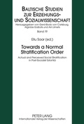 Cover: Towards a Normal Stratification Order - Peter Lang Verlag