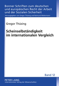 Abbildung von: Scheinselbständigkeit im internationalen Vergleich - Peter Lang Verlag