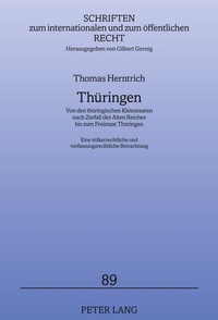 Abbildung von: Thüringen - Peter Lang Verlag