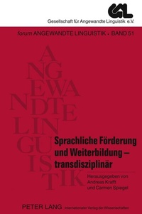 Abbildung von: Sprachliche Förderung und Weiterbildung - transdisziplinär - Peter Lang Verlag