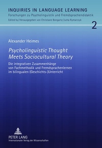 Abbildung von: Psycholinguistic Thought Meets Sociocultural Theory - Peter Lang Verlag
