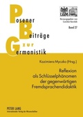 Cover: Reflexion als Schluesselphaenomen der gegenwaertigen Fremdsprachendidaktik - Peter Lang Verlag