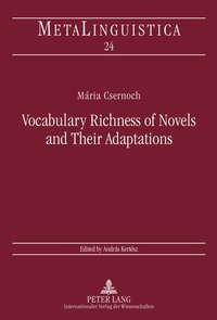 Abbildung von: Vocabulary Richness of Novels and Their Adaptations - Peter Lang Verlag