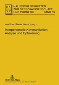 Cover: Interpersonelle Kommunikation: Analyse und Optimierung - Peter Lang Verlag